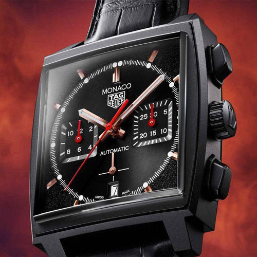 TAG Heuer泰格豪雅推出摩纳哥系列黑色钛金属特别版腕表